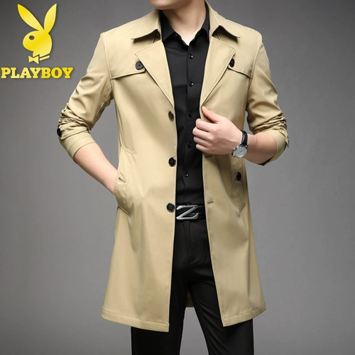 Playboy, длинный весенний осенний плащ для мальчиков, элитное пальто в английском стиле, куртка, большой размер