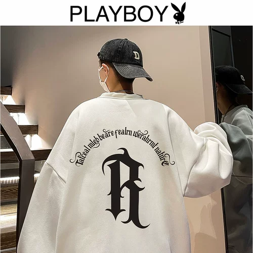 Playboy, осенний свитшот, приятный телу лонгслив, оверсайз, в американском стиле