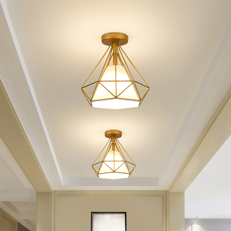 Nordic LED Diamond Ceiling Light Creatively entering the Point Light Personal Lounge Light Balcony Light