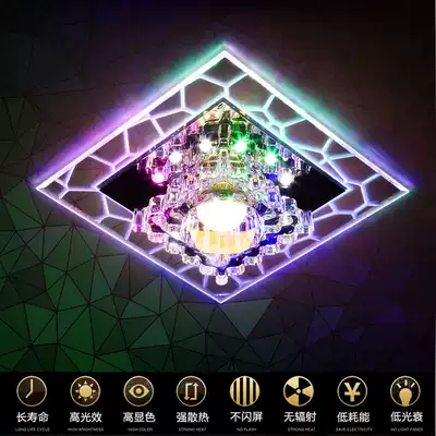 Colorful led crystal spotlight Walkway light Corridor light Entrance light Ceiling light Walkway foyer light Creative ceiling light
