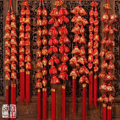 Fu Bao pendant 2021 Living room door indoor scene Festive New Year decoration decoration Pendant New Year Spring Festival Year of the Ox