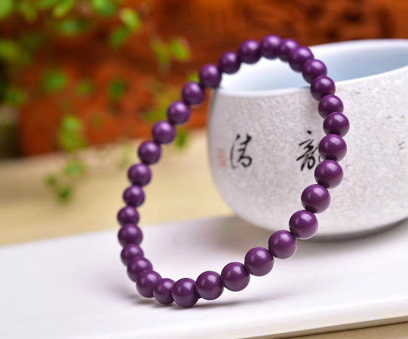 Natural Purple Mica 6mm Bracelet Is a Spiritual and Wise Energy Stone That Helps the Body Detoxify L252