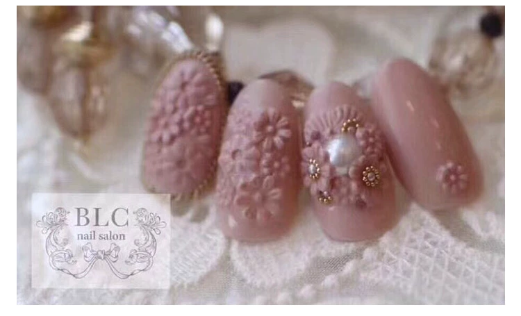 Nail mới hoa nhỏ khuôn thả keo quang trị liệu móng tay keo nhựa dụng cụ móng tay nhỏ hoa tươi hoa anh đào silicone khuôn máy làm móng