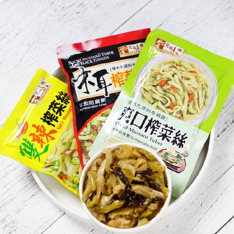 Hong Kong Brand Squeezed Vegetable Delicious Trestle Vegetable Silk Matching Dish Cured Vegetables Casual Zero Mouth 3 Taste Suits