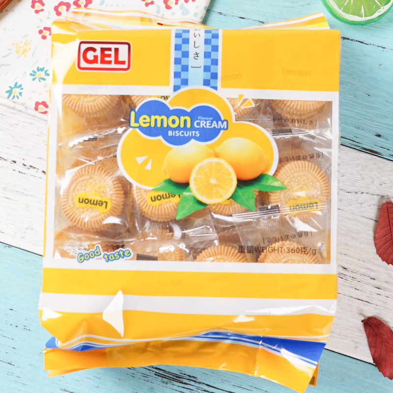 Hong Kong imported Jacepter GEL lemon sandwich mini biscuit 360 g independently packaged Japanese delicious cookies