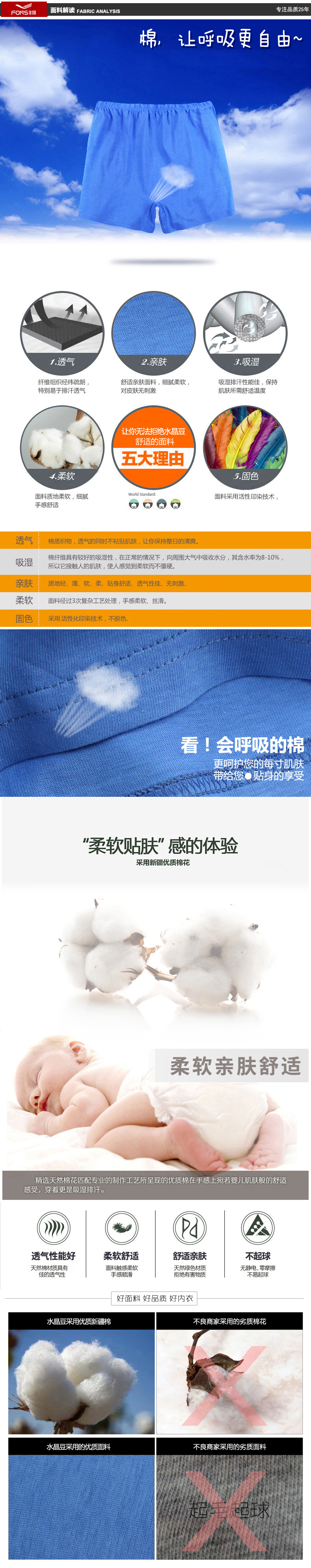 Quần cotton nam cỡ lớn rộng vừa và ngắn tam giác cũ cha cao eo cotton bố đồ lót nam quan lot nu dep