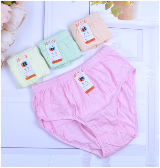 6条装 中老年内裤女全棉100%纯棉中高腰宽松加肥加大胖mm妈咪内裤