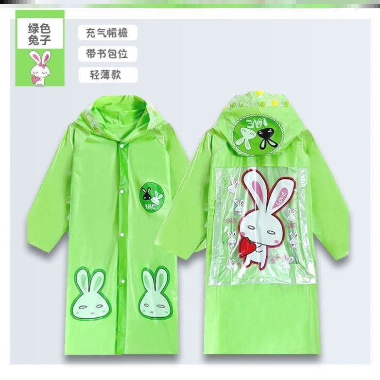 Raincoat baby middle and large kindergarten children's raincoat with schoolbag for boys and girls primary school children