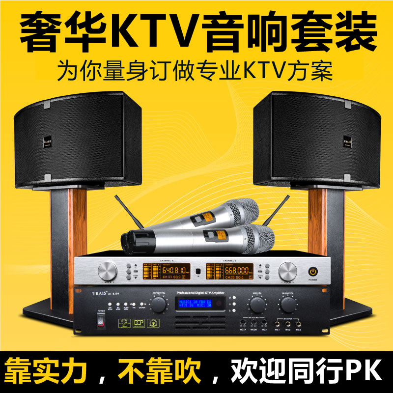 Professional KTV audio set family KTV singer home K song laka OK wireless microphone microphone