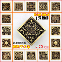 European style pastoral carved black bronze large flow floor drain all copper deodorant and insect anti-overflow antique art floor drain