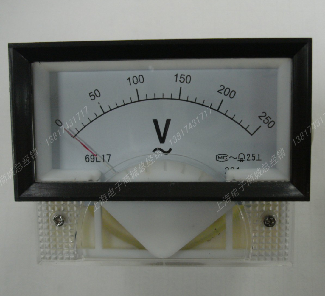 69L17 250V finger-type alternating current pressure gauge AC pointer voltmeter panel table switch cabinet table