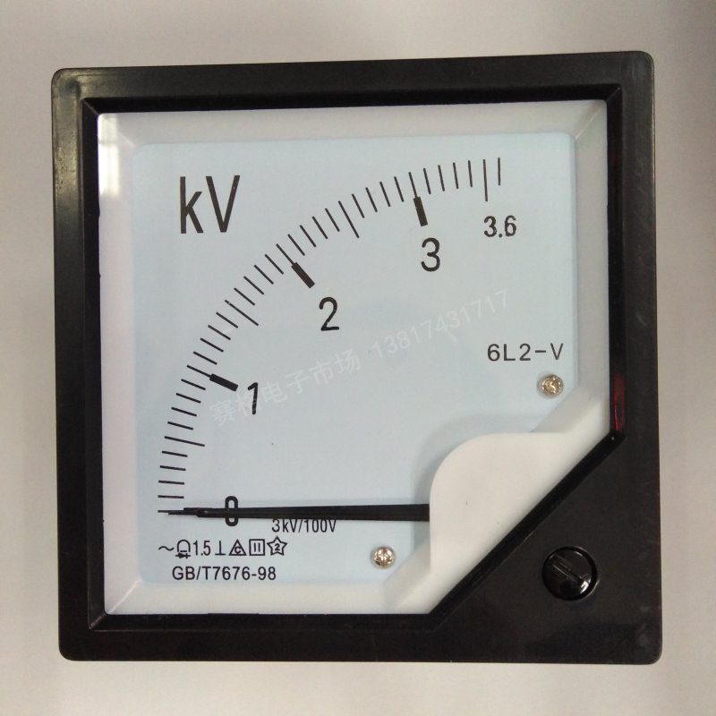 6L2 6L2 6KV 100V 6KV 3KV 100V High pressure pointer voltmeter 10KV 100V AC secondary voltmeter