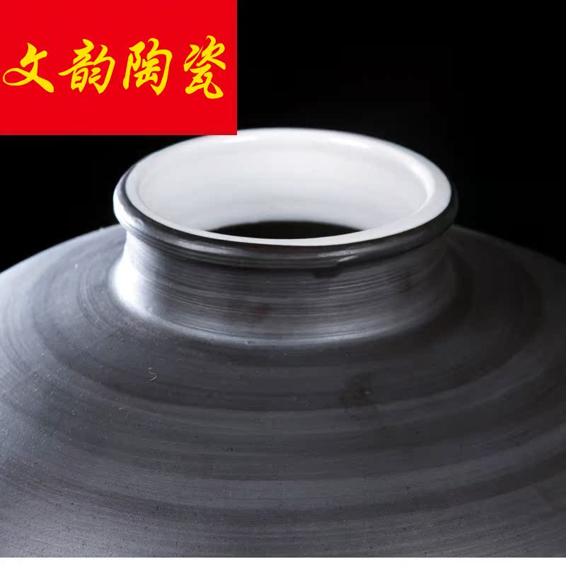 Jingdezhen ceramic jar 10 jins of 50 pounds to restore ancient ways mercifully jars empty bottles of blue and white wine bottle grinding