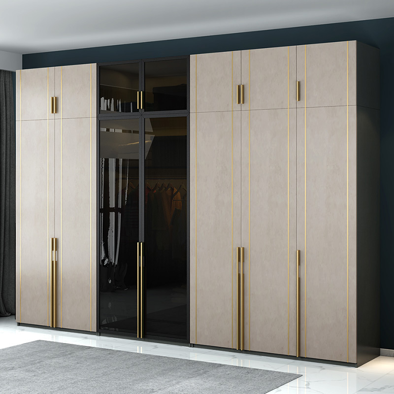 Nordic style light luxury master bedroom modern minimalist two-three-four-door five-door six-door small apartment home wardrobe combination