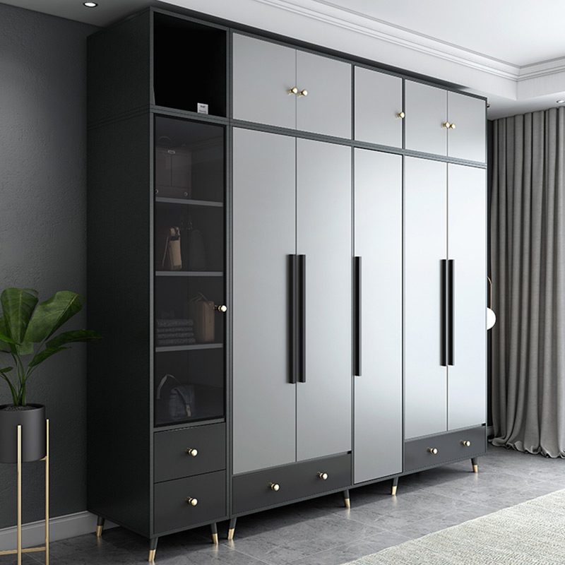 Wardrobe Modern Brief About Three Five Doors Home Bedroom Economy Type Side Cabinet Corner Cabinet Combination Cabinet Multifunction Big Closet