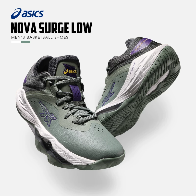 Asics/アシックス Баскетбольные кроссовки мужские NOVA SURGE LOW практичные низкие кроссовки новый спортивный обувь 1061A043