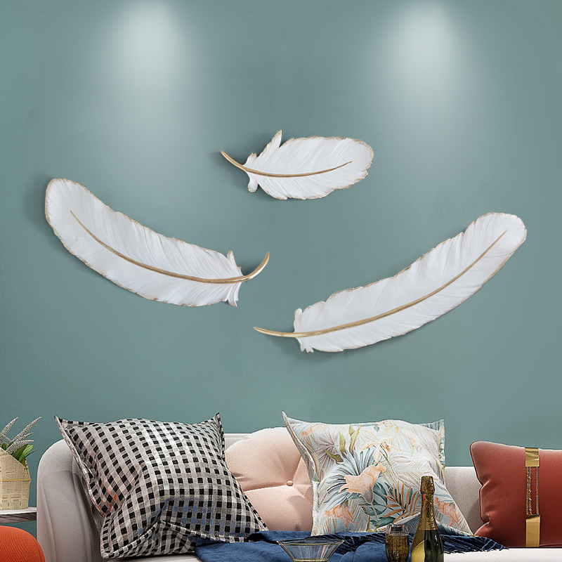 Light luxury bedroom master bedroom wedding room princess room bedside background wall decoration wall creative three-dimensional pendant ornaments