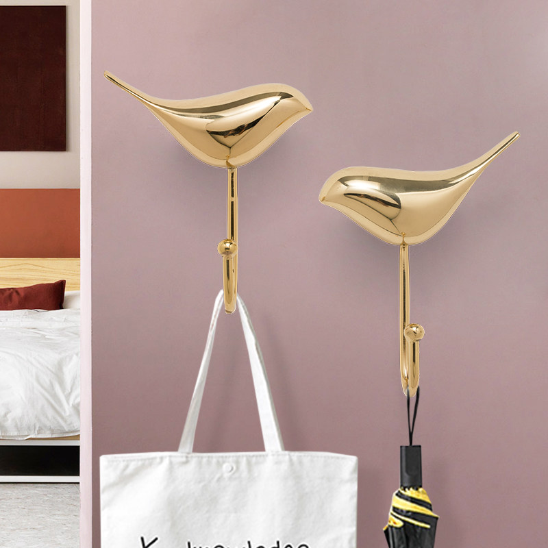 American light luxury Chinese style All copper art decoration hook stereo Living room door Shoe cabinet Cloakroom Children's room Wall