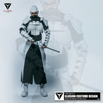 Future technology cyberpunk ninja white warrior armor armor movie advertising mens performance clothing