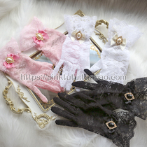 Lolita Goths Marry Tea Gallery Photographs Butterfly-knit Powder Gloves Sun Protection Retro Euro-style Flag Bride