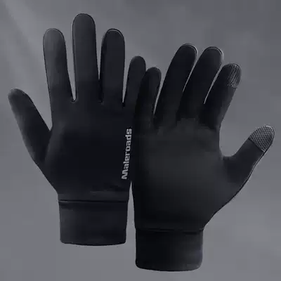 Running sports gloves men and women outdoor autumn and winter warm touch screen mountaineering ski fleece riding anti-skid football training