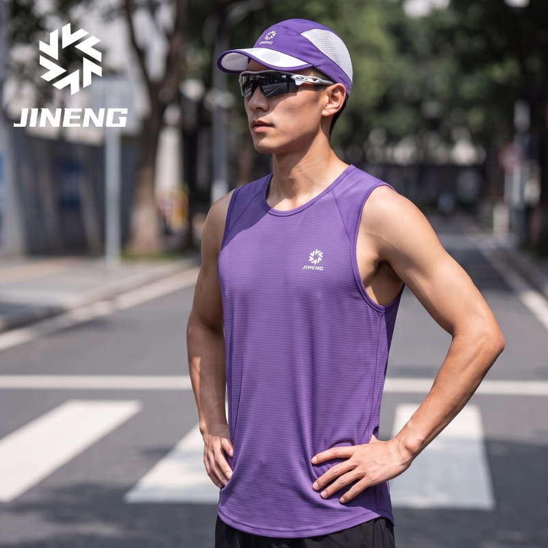 Ji Neng Professional Running Sports Vest for Men, Summer Antibacterial Sleeveless Quick-Drying Vest for Running, Outerwear for Fitness Women
