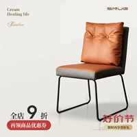 Простая спальня 12 -летняя магазин девять цветных спальни минималистский кожаный обеденный стул Дом Стулья, макияж сетка Red INS, современный простой легкий роскошный табурет на спине