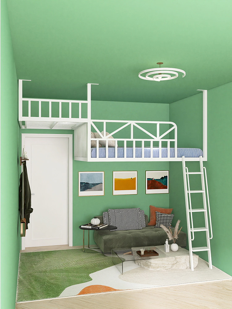 Loft Bed In House Hammock New Small Apartment Space-Saving Loft