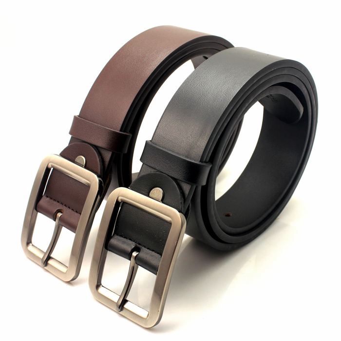 Classic Men Brief Genuine Leather Bull Leather Belt Lady Casual Fashion Wide Belt Day Character Button Pin Buckle Belt Tide-Taobao