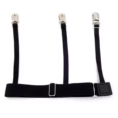 3-leg ring garter with duckbill clip metal buckle men's and women's dress shirt non-slip anti-wrinkle clip sling socks