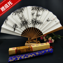 Hand-drawn fan folding fan features Chinese style ancient style custom small gifts to send foreigners abroad gifts