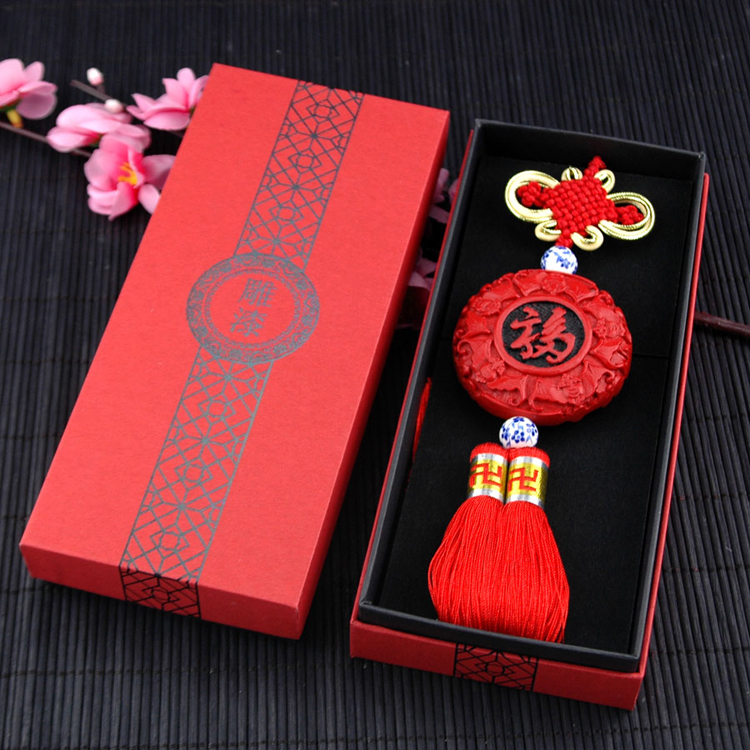 China Knots Car Carving Pendant with Chinese Wind Small Gift for Old Foreign Gifts Overseas Gift Students Souvenir-Taobao