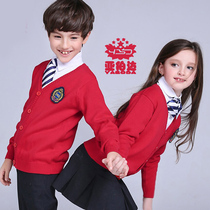 Childrens sweater cotton campus style school boys and girls children children cardigan jacket Cardigan