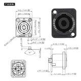 JIASOUND 310 Четырехкорночный динамик Профессиональный розетка Матери Сиденье 4 CORE SOUND LINE CANCER CARD FARMER FARMER HEAD OHM PLUCK