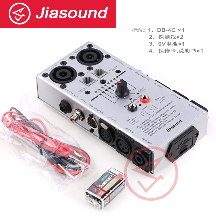Jiasound DB-4C audio signal wire-detector network sound-sound engineering cable test-pass detection tester