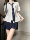 夏日和风铃 禾玲中 基础款风琴褶原创JK制服短袖衬衫日系学院风