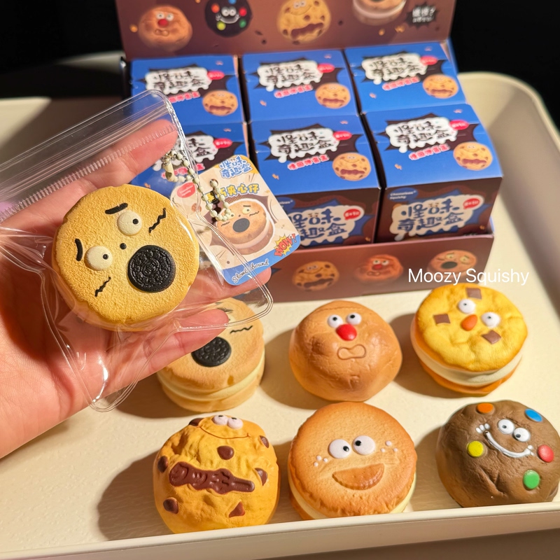 Weird-Flavored Fun Cookies Slow Rebound Blind Box Squishy Stress Relief Toy Creative Gift Blind Box Afternoon Tea Series