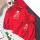 Quần áo mùa đông cho bố mẹ 2018 gia đình mới ba năm mới Tết Trung Quốc thời trang áo len đỏ cho mẹ mùa thu