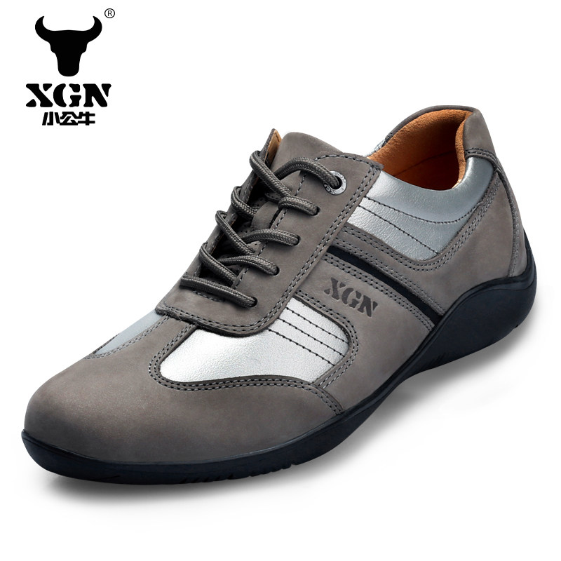 XGN Little Bulls Men's shoes Summer new trends 100 hitch casual shoes genuine leather sport leather shoes Inn shoes men
