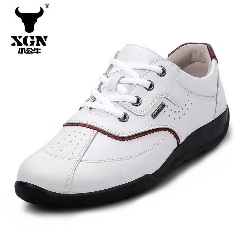 XGN Little Bulls Men's shoes 2021 Spring summer white casual shoes 100 hitch genuine leather retro Inn wind sport leather shoes