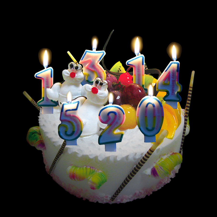 Happy birthday candles Birthday party decoration supplies Decorations Year-old children large colored digital candles