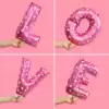 18 inch pink English letter aluminum foil balloon Birthday party decoration dress up proposal wedding wedding room aluminum foil balloon