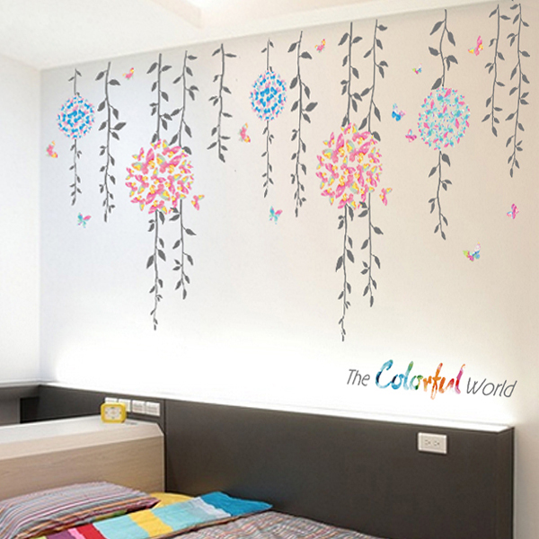 Decal decoration self-adhesive wallpaper wallpaper bedroom decoration Girly heart ins room decoration wall sticker wall sticker art