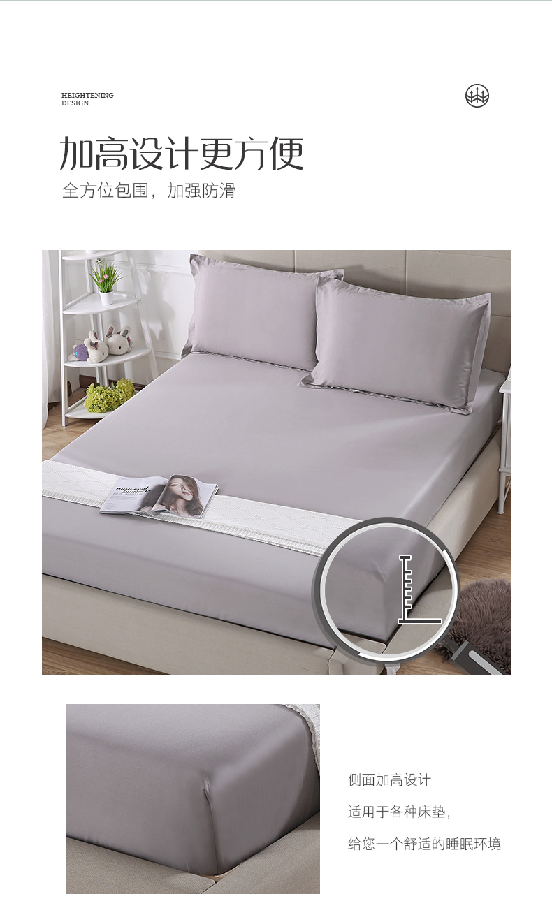 Giường cotton Tấm nệm bông đơn 1,8m Simmons bảo vệ bao gồm tất cả các tấm trải giường bao gồm phủ bụi - Trang bị Covers 	ga giường bo chun