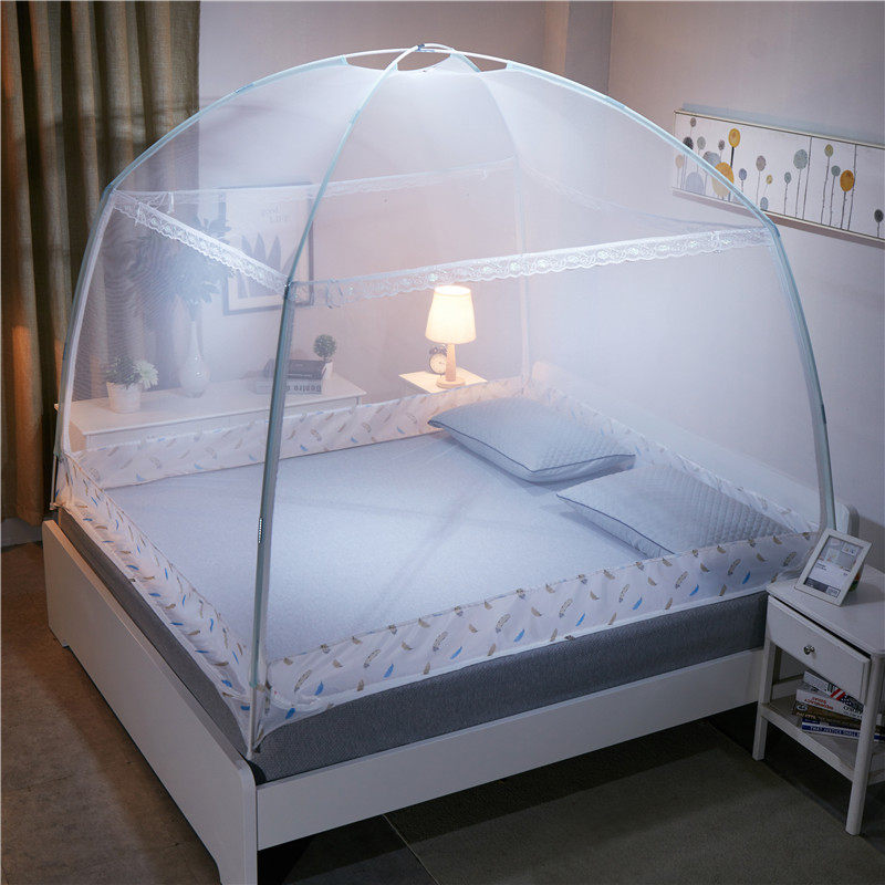 Free installation of yurt mosquito net 1 8m bed double household 1 5m2 0 bed encryption thickening 1 2 single three doors