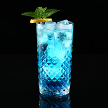 Glass Cup creative cocktail Cup Colin Cup Haibo Cup Mojito Cup Diamond straight long drinking cup juice cup