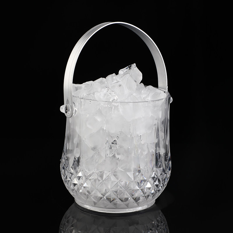 Acrylic Ice Bucket Creative Bar KTV Supplies Transparent Plastic PC Ice Pellet Bucket Ice Cube Bucket Home Diamond Ice Bucket