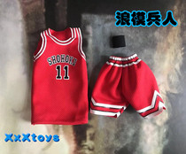 XxXtoys F004 Soldier 1 6 slam dunk Liu Chuan Feng No 11 red basketball suit set wrist