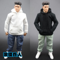 Soldier 1 6-fold jeans dark blue light blue ragged pants Beggar pants Cat paw pants trend hip-hop