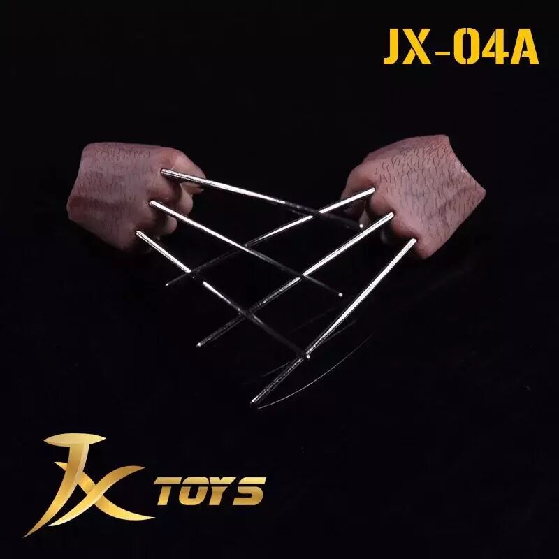 1 6 Gold Steel Wolf Claw Model Grip Punch Steel Claw Hand Type Support HT Vegan Normal Blood Stains Version